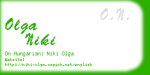 olga niki business card